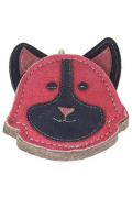 Hračka pes animALL Ps&iacute; hlava kůže, barevn&aacute; 11x11,5cm