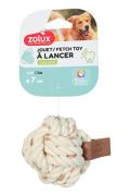 Hračka pes LEATHER TOUCH M&iacute;č 7cm Zolux