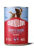 Carnilove Dog Can Pat&eacute; Turkey&Salmon Puppies 400g