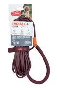 Vod&iacute;tko pes BIVOUAK kulat&eacute;,silik.6mm/15m červen&aacute; Zolux