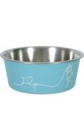 Miska nerez pes LOVE DOG 750ml modr&aacute; Zolux