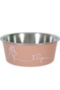 Miska nerez pes LOVE DOG 750ml růžov&aacute; Zolux