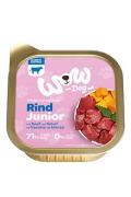 WOW Dog pa&scaron;tika Junior hověz&iacute; s d&yacute;n&iacute; 150g
