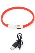 Obojek USB Visio Light LED nab&iacute;jec&iacute; 35cm červen&yacute; KAR