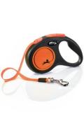 Vod&iacute;tko FLEXI Neon New S p&aacute;sek 5m/15kg čern&aacute;/oranžov&aacute;