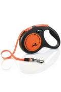 Vod&iacute;tko FLEXI Neon New M p&aacute;sek 5m/25kg čern&aacute;/oranžov&aacute;