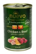 Nuevo pes Junior Kuřec&iacute; a Hověz&iacute; konz. 400g