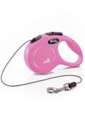 Vod&iacute;tko FLEXI Classic New XS lanko 3m/8kg růžov&aacute;