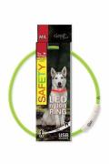 Obojek DOG FANTASY světeln&yacute; USB zelen&yacute; 65cm 1ks