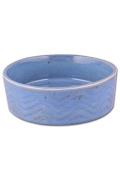 Miska keramick&aacute; Zig Zag 18cm modr&aacute; 1,2l
