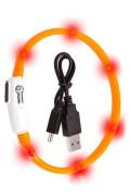 Obojek USB Visio Light LED nab&iacute;jec&iacute; 35cm oranžov&yacute; KAR