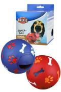 Hračka pes M&iacute;č na pamlsky pro střed.psa 11cm plast TR