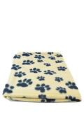 Deka pro psy BEANY čern&eacute; tlapky 100x70cm hněd&aacute; TR