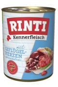 Rinti Dog Kennerfleisch konzerva drůbež&iacute; srd&iacute;čka 800g