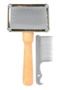 Kart&aacute;č dřevěn&yacute; s dr&aacute;tky fini&scaron;&aacute;k kočka 13/6cm TR