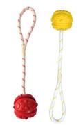 Hračka pes M&iacute;č plovouc&iacute; na &scaron;ňůrce 4,5cm/35cm TR