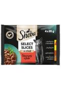 Sheba kapsa Select Slices &scaron;ťavnat&yacute; v&yacute;běr 4x85g