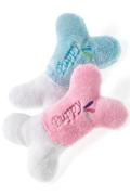 Hračka pes Kost p&iacute;skac&iacute; Puppy 13cm ply&scaron; KAR