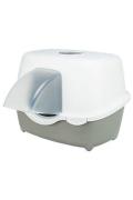 WC kočka DAVIO TOP kryt&yacute; vstup 56x39x39cm &scaron;ed&aacute;/b&iacute;l&aacute; TR