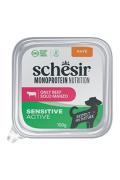 Schesir Dog vanička Monoprot.Active Hověz&iacute; pat&eacute; 150g