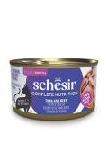 Schesir Cat konz.Compl.Nutrit.Tuň&aacute;k+hověz&iacute; žel&eacute; 85g